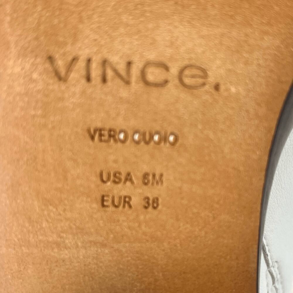 Vince Navina Leather Mule Clogs Milk White Sz 8 - Picture 11 of 11